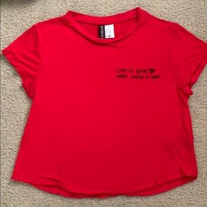 Red crop top. Size small.